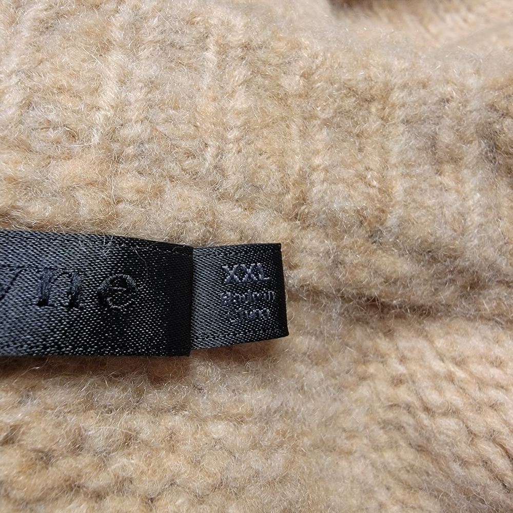 Jenni Kayne 2XL Merino Cashmere Sweater Tan Brown Crew Neck - Picture 6 of 9